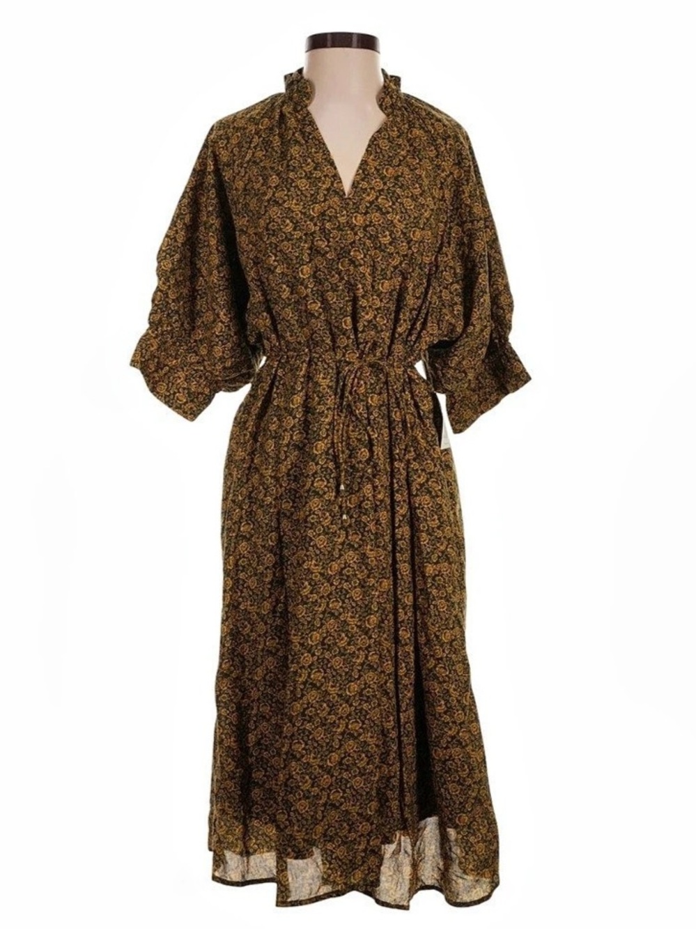 Scenario Cotton Modal Fall Floral Maxi Dress